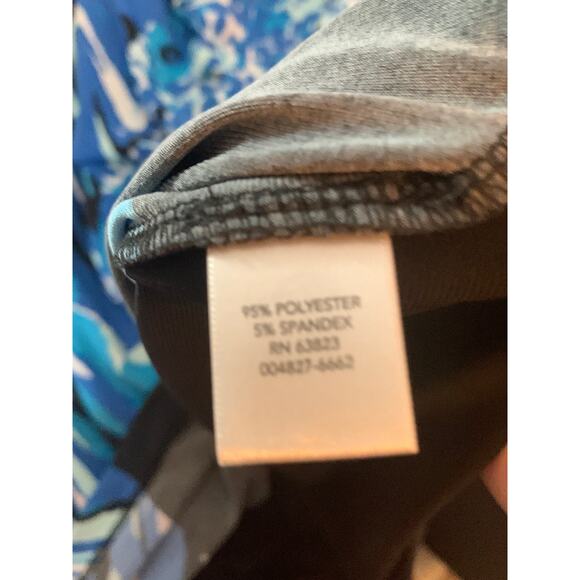 Christopher and banks black and blue print top womens medium new with tags - Picture 6 of 6